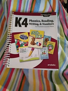Abeka Homeschool K4 Phonics Reading Writing Numbers Curriculum Lesson Plans - Picture 1 of 4
