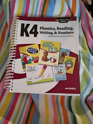Abeka Homeschool K4 Phonics Reading Writing Numbers Curriculum Lesson Plans - Image 1 of 4