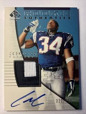 2004 SP Authentic 186 Cedric Cobbs Rookie Patch Auto Patriots 322/799!! - Image 1 of 2