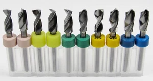 10 Piece Carbide Drill Set .180" to .191" -  4.60mm to 4.87mm 1/8" Shaft cnc R7 - Picture 1 of 1