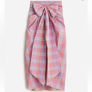 J. Crew drapierter Strand Sarong Rock Sonnenuntergang kariert Damen Large neu Baumwolle - Bild 1 von 7