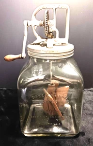 Vintage Dazey No 80 Glass Butter Churn Patent Feb14 22 Made in U.S.A 2 Gallon - Picture 1 of 12