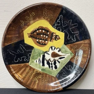 Cargador de placa de cerámica Witold Gordon con conchas marinas Art Deco mediados de siglo moderno - Imagen 1 de 14