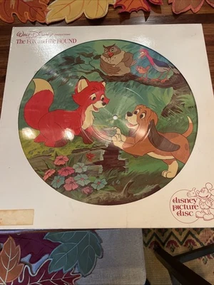DISNEY THE FOX AND HOUND PICTURE DISC 1981 LP VINYL ALBUM - Image 1 of 4