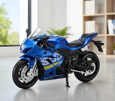 1:18 Suzuki GSX-R1000 Diecast Alloy Motorcycle Model BLUE Racing Bike Gift Toy - Image 1 of 4