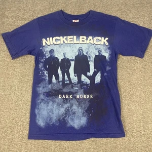 Nickelback Dark Horse 2010 Concert Tour Anvil Tag Blue shirt size Small - Picture 1 of 7