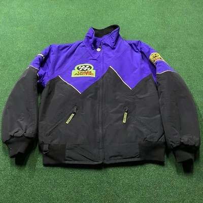 Vintage Arctic Cat Jacket Mens L Black 90S Snowmobile Racing Zip Up Coat - Image 1 of 4