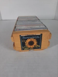 VTG Napa Valley Audio Cassette Crate Storage Holds 12 Cassettes SUNFLOWER Label - Picture 1 of 5