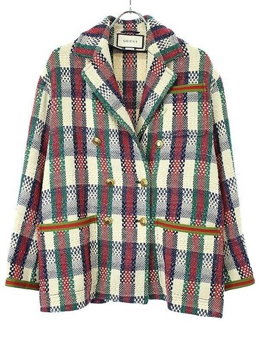Giacca GUCCI 2019 RESORT Collezione Multitessuto Doppio Tweed Taglia:42 Multicolore