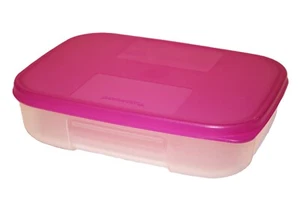 Contenedor rectángulo único Tupperware Freezer Mates 1 taza púrpura vintage Usado en excelente estado - Imagen 1 de 2