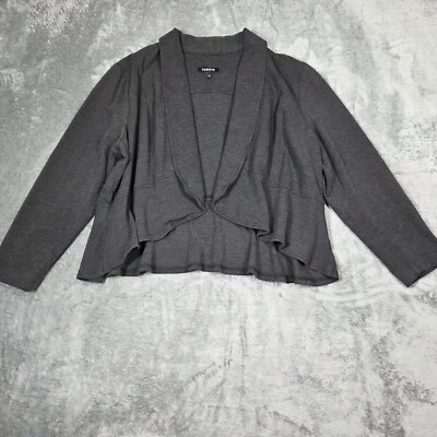 Blazer Torrid 2X Gris Peplum Volantes Ponte Frente Abierto Femenino Chaqueta Informal Foto 1 de 4