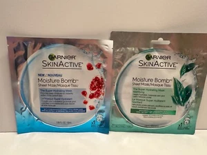 Garnier SkinActive Moisture Bomb Sheet Mask Lot of Two - Picture 1 of 2