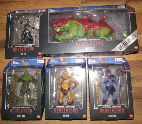 Masters of the Universe MOTU Revelation lot of 5 Battle Cat Skeletor Netflix Cover