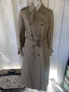 Vintage Burberrys' Nova Check Double Breasted Trench Coat Women's Beige - Picture 1 of 16
