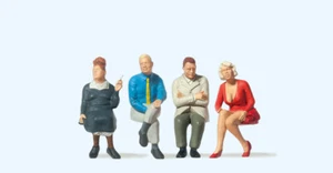 Preiser 65352 Seated Travellers (4) Figure Set O Gauge - Picture 1 of 1
