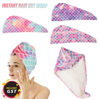 Magic Hair Drying Wrap Cap Microfibre After Shower Turban Towel Quick Dry Hair - image 1 of 4
