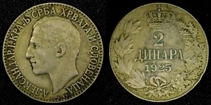 Yugoslavia Alejandro I níquel-bronce 1925 P 2 Dinara Poissy como nuevo KM# 6 (24 362) - Imagen 1 de 3