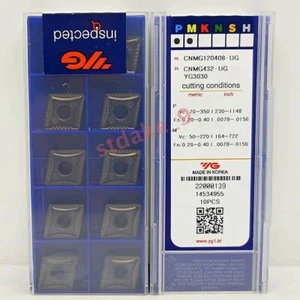 10pcs CNMG120408-UG YG3030 CNMG432 Original YG Tools CNC blade carbide inserts - Picture 1 of 6
