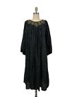 VTG 80's GRECIAN GODDESS Dress Black Cotton Gauze Boho DRESS Hippy FESTIVAL
