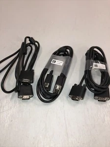 Lot of 3 Dell 5.5 ft Feet Male to Male VGA LCD Monitor Cable NEW - Picture 1 of 5