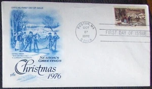 US FDC SC #1702 CHRISTMAS, Boston MA 1976. (M/16c) - Picture 1 of 1