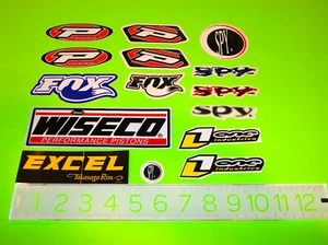 15 FOX RACING SHOX WISECO PISTON SPY PRO GRIP EXCEL RIM ONE INDUSTRIES STICKERS - Picture 1 of 1