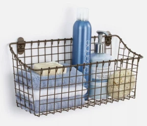 Spectrum Diversified Steel Wire Vintage Cabinet and Wall Mount Storage Basket - Picture 1 of 7