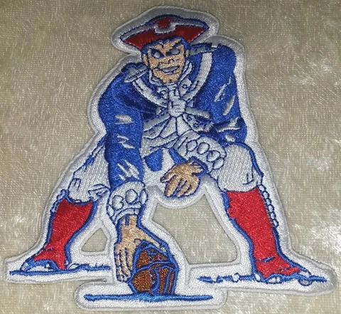 New England Patriots Pat Mascot 4" Iron On Embroidered Patch ~USA FREE Ship! Cover