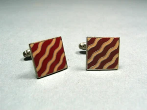 Vintage ACME Studio "Wave" Enamel Cufflinks by Architect MICHAEL GRAVES - NEW - Picture 1 of 1