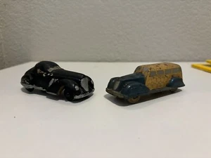 2 Spielzeugautos der Sun Rubber Company aus den 1930er Jahren - Woody und Coupe - Bild 1 von 7