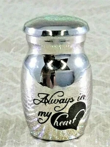 URN17 ""Siempre en mi corazón"" Metal Grabado Cremación Cenizas de luto simpatía urna - Imagen 1 de 9