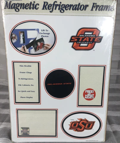 Vintage Oklahoma State Cowboys Magnetic Large Photo Frame 1993 New 15x11.5 Cover