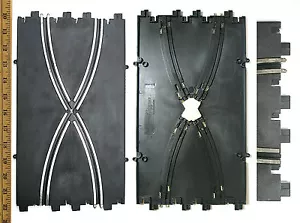 2pc 1973 Riggen 1:32 Slot Car 12" CRISS-CROSS CROSSOVER TRACK Bulk UNUSED Revell - Picture 1 of 2