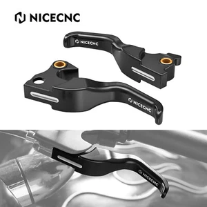 2-Finger Short Brake Clutch Levers CNC For Harley Sportster 1200 XL1200C XL1200T - Picture 1 of 10