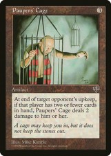 Paupers' Cage Mirage HEAVILY PLD Artifact Rare MAGIC THE GATHERING CARD ABUGames