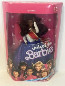 New Unicef Barbie Doll African American Special Edition #4770 Mattel 1989 - Picture 1 of 3