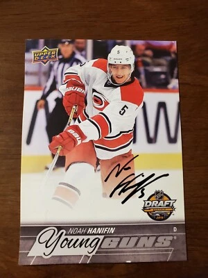 Noah Hanifin - Carolina Hurricanes - Autograph NHL Draft 2016 Buffalo-8"×5" - Image 1 of 4