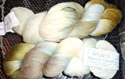 ARTYARNS - Lote de 2 NIEJOS MERINO CLOUD, MERINO/CACHEMIRA, COLOR 506 WYETH Foto 1 de 2
