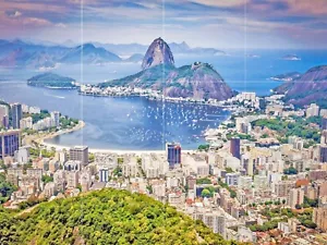 Mosaik Keramikplatte von Rio de Janeiro Backsplash Fliese Wandbild Wandbild - Bild 1 von 5