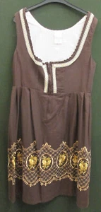 Damen Trachten Kleid Dirndl braun mit Stickerei Gr. 40 - Picture 1 of 2