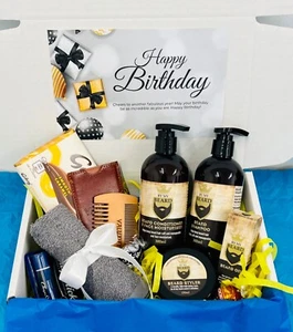 Vatertag Geschenkkorb Geschenk für ihn Vater Ehemann Großvater Bruder Bart Set - Bild 1 von 13