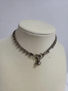 Vtg Handmade Dainty Choker Style Necklace Renaissance Style Signed KTS 11" *READ - Picture 1 of 6
