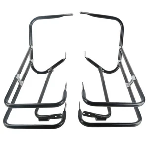 Saddlebag Guard Rail Mounts Bracket Fit For Harley Street Road Glide 1997-2008 - Foto 1 di 13