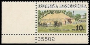 US 1505 Rural America Chautauqua 10c plate single LL 35502 MNH 1974 - Picture 1 of 1