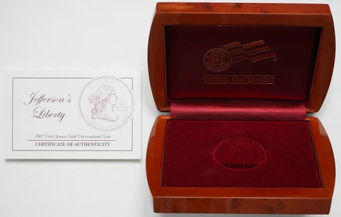 2007 First Spouse 'Jefferson's Liberty' Box & COA ONLY (X:06) Cover
