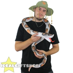 GIANT TOY SNAKE 6FT RUBBER AUSTRALIA JUNGLE PYTHON ADDER HALLOWEEN JOKE PRANK - Imagen 1 de 6