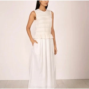 TUCKERNUCK Banjanan Heather Cream Crochet Midi Dress NWT Size Large - Picture 1 of 8