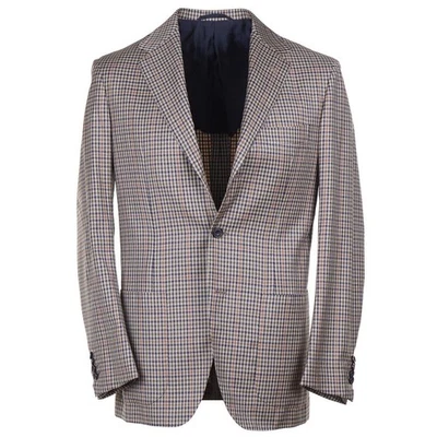 Abrigo Deportivo Sartorio by Kiton Ajuste Regular Multi Cuadros Lana 38R (UE 48) NUEVO CON ETIQUETAS Foto 1 de 4