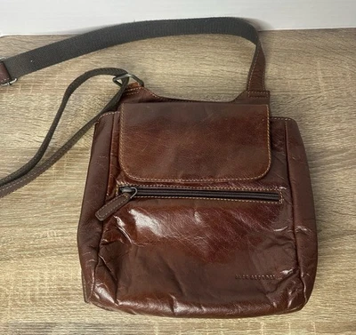 Bolso Bandolera Jack Georges Voyager Doble Multi Organizador Cuero Marrón Foto 1 de 4