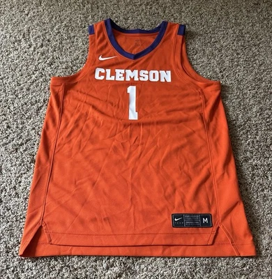 NEW Nike Clemson Tigers Basketball Jersey Orange #1 Men's Medium - Image 1 of 4